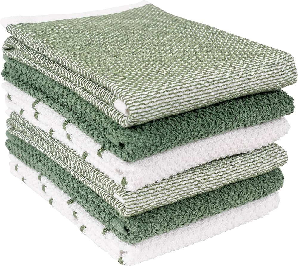 KAF Home Ayesha Curry Mixed Utility Kitchen Towel Set | Set of 6 Mixed Terry Kitchen Towels | Abs... | Amazon (US)