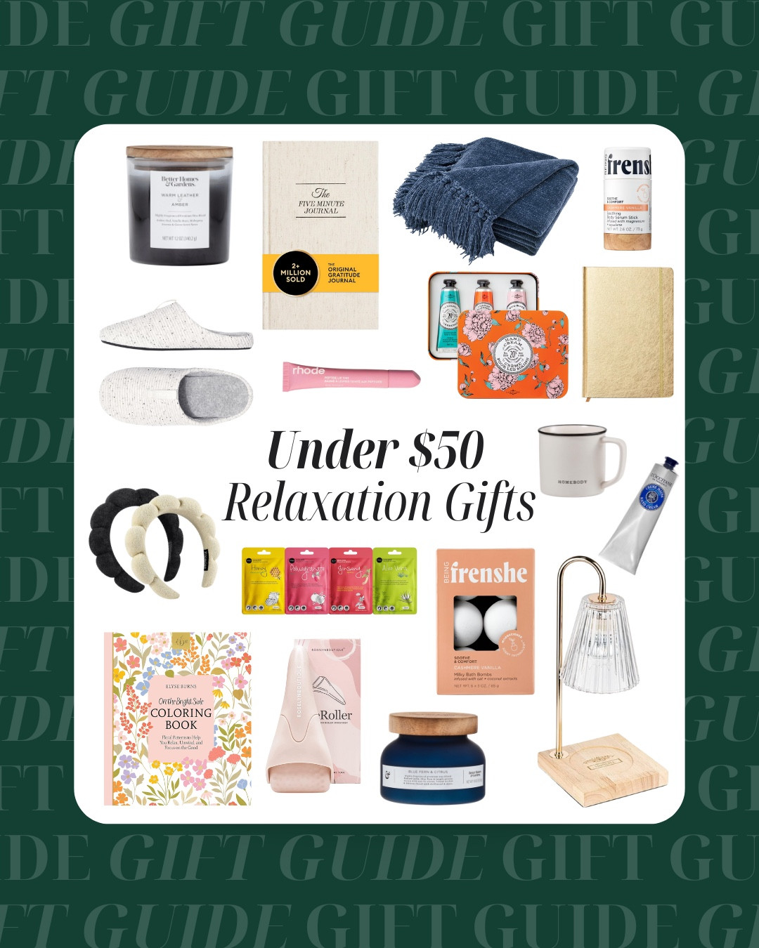 Holiday gift ideas for relaxation gifts under $50

#LTKGiftGuide #LTKHoliday #LTKselfcare