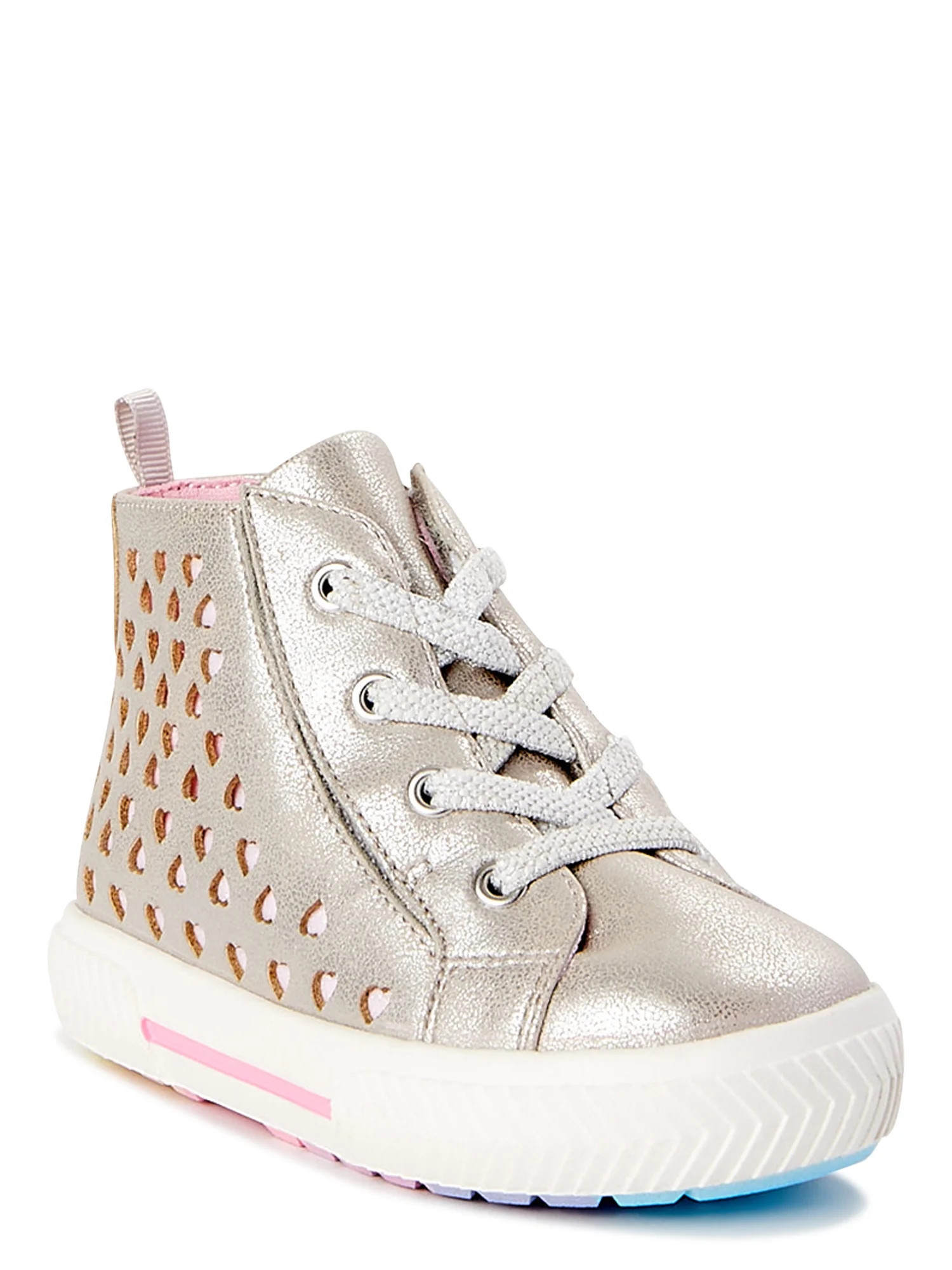 Wonder Nation Baby Girl High Top Sneakers, Sizes 2-6 | Walmart (US)