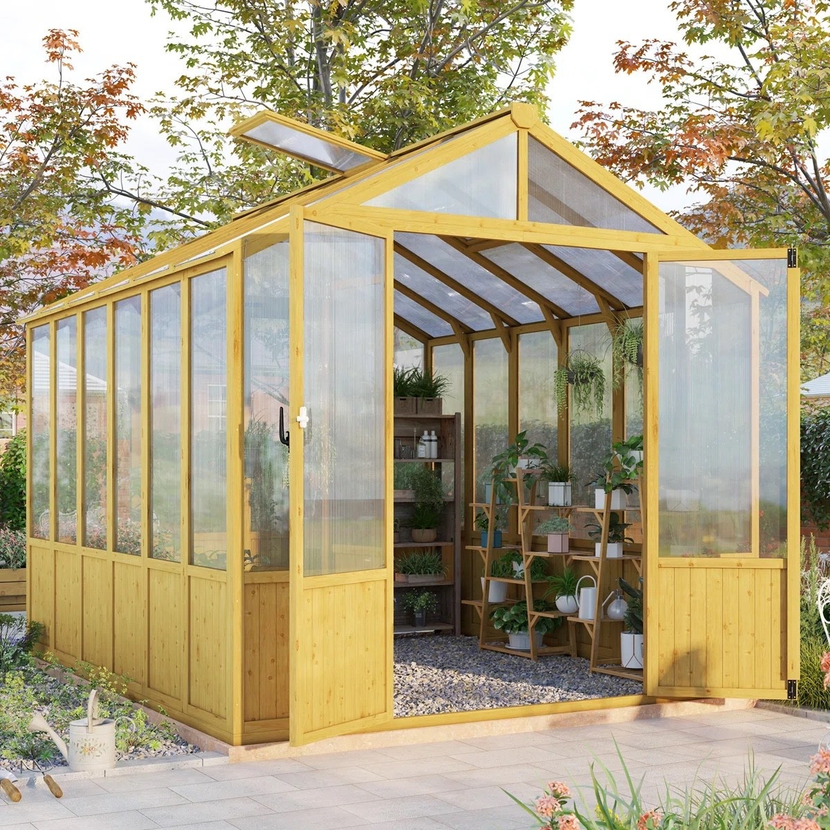 Grower’s Haven Evergreen Alcove Curations 8' X 9.5' Wooden Greenhouse With Clear Panels For Outdoor Gardening And Planting

#LTKOver40 #LTKActive