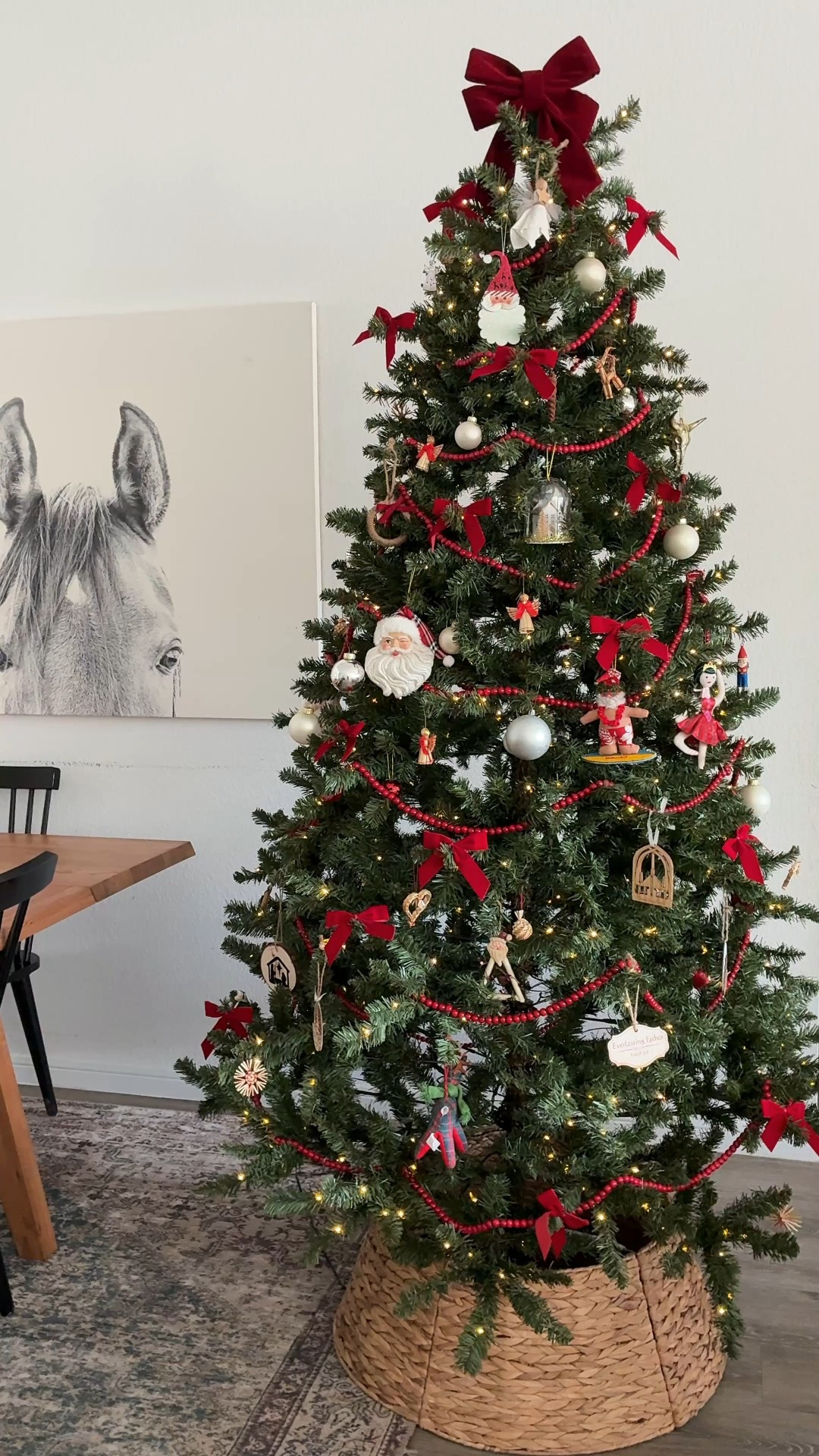 I love Santa decorations, as you can see. Our family views Santa as one of the symbols of love and giving. There are so many beautiful symbols during the Christmas season. Bows, trees, colors, candy canes, presents and more can be more than something nice to look at. Decorate for meaning and joy for your family! Santa print is from Posterstore.com and other decor linked below.

#LTKHoliday #LTKHome