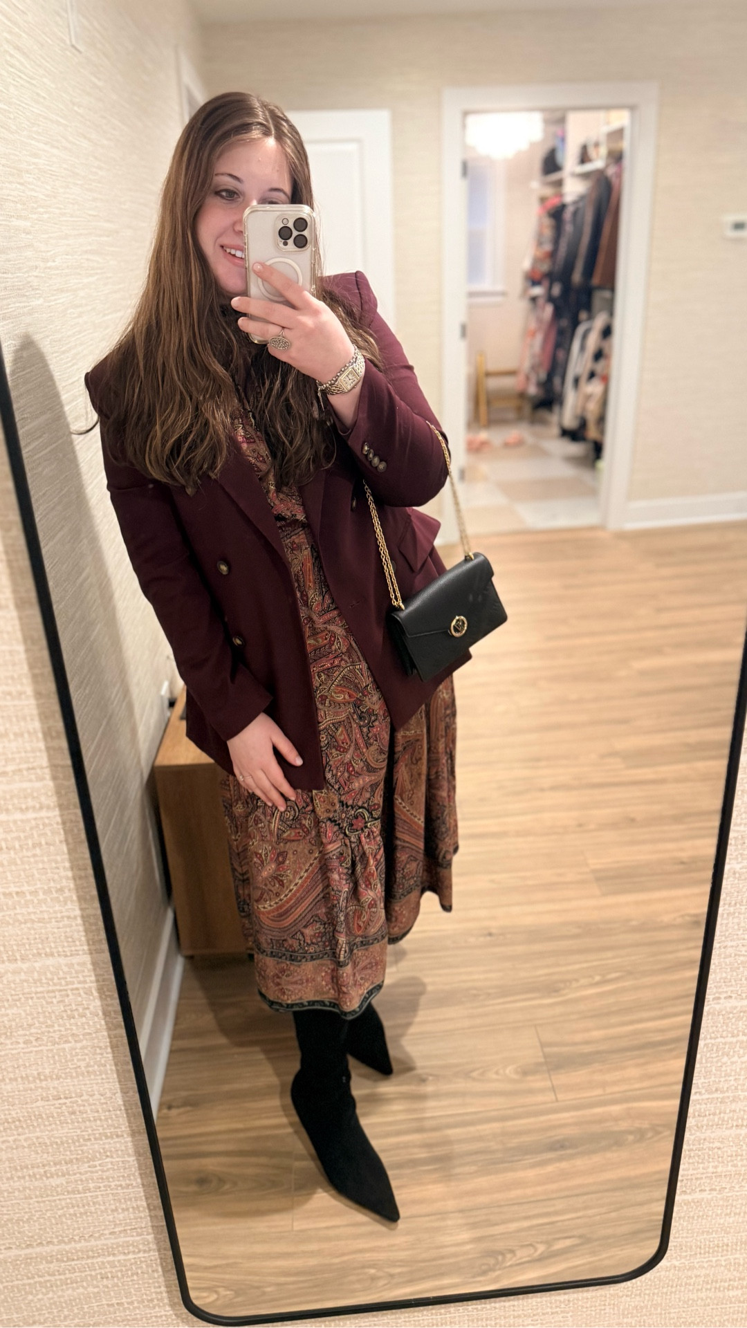 I love the combination of a feminine dress and a sharp blazer the contrast is just perfection. Modest fashion done right- and can we discuss the colors? 

#LTKWedding #LTKootd