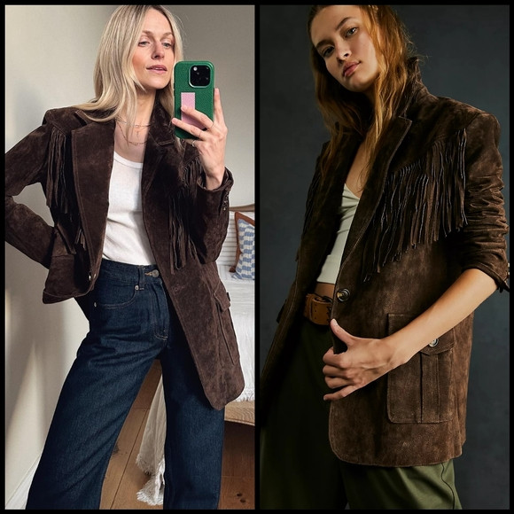 NWT Free People x Blank NYC Chocolate Souffle Blazer Leather Jacket | Poshmark