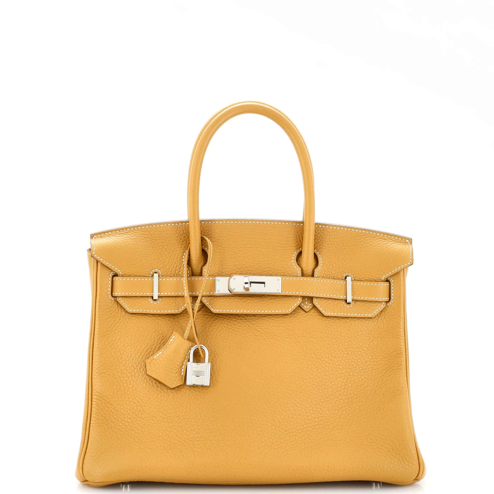 Birkin Handbag Natural Sable Clemence with Palladium Hardware 30 | Shop Simon