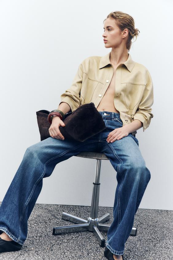 DIE-CUT FAUX SUEDE JACKET | Zara US