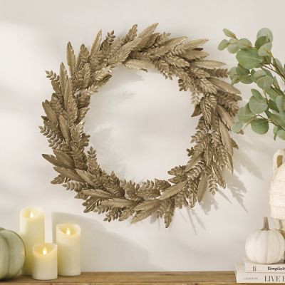 Metal Feather Wreath | Grandin Road | Grandin Road