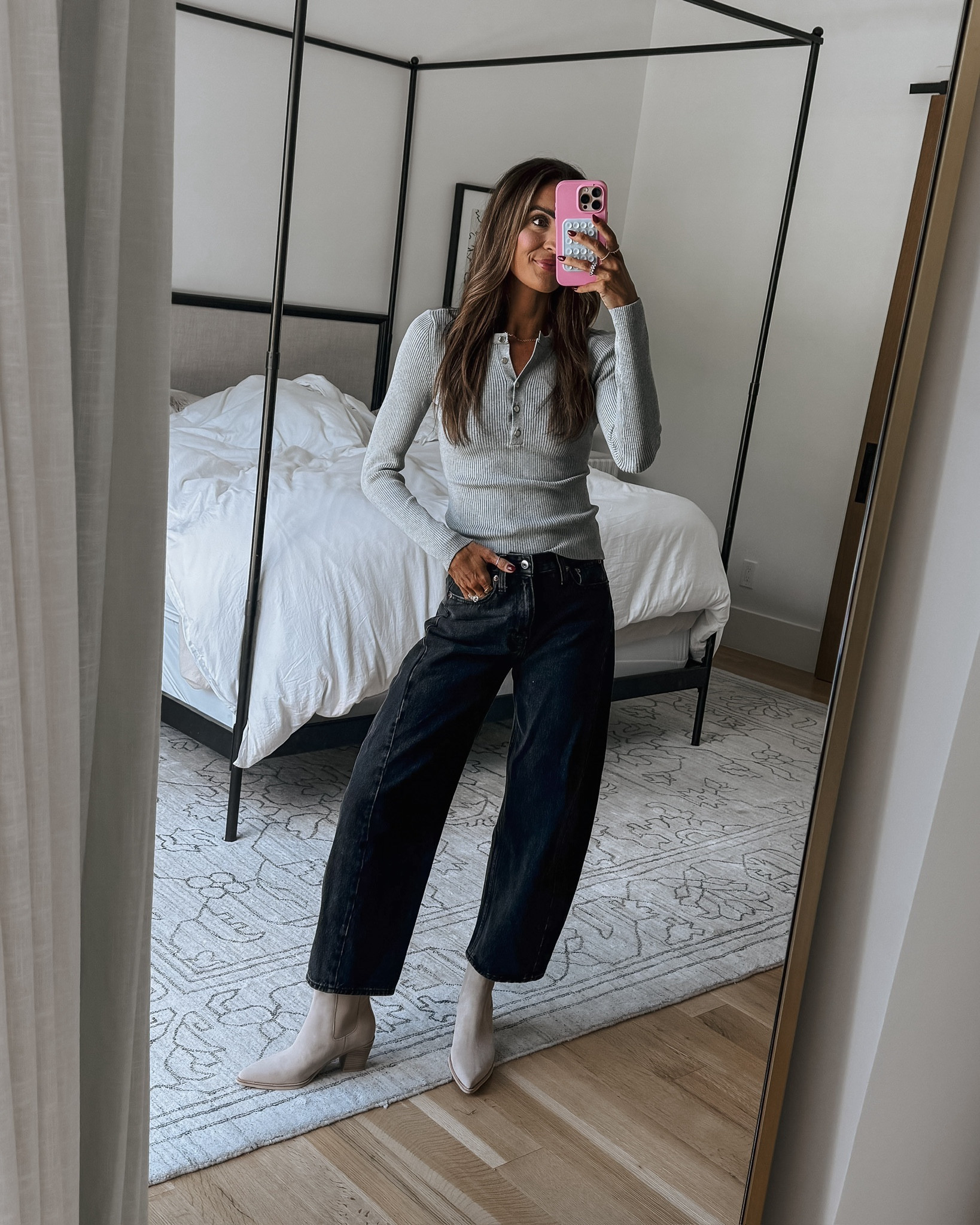 this henley is so soft and such a good layering piece / basic for fall + winter! 🤍 get 20% off with code AFLTK

#LTKFallSale