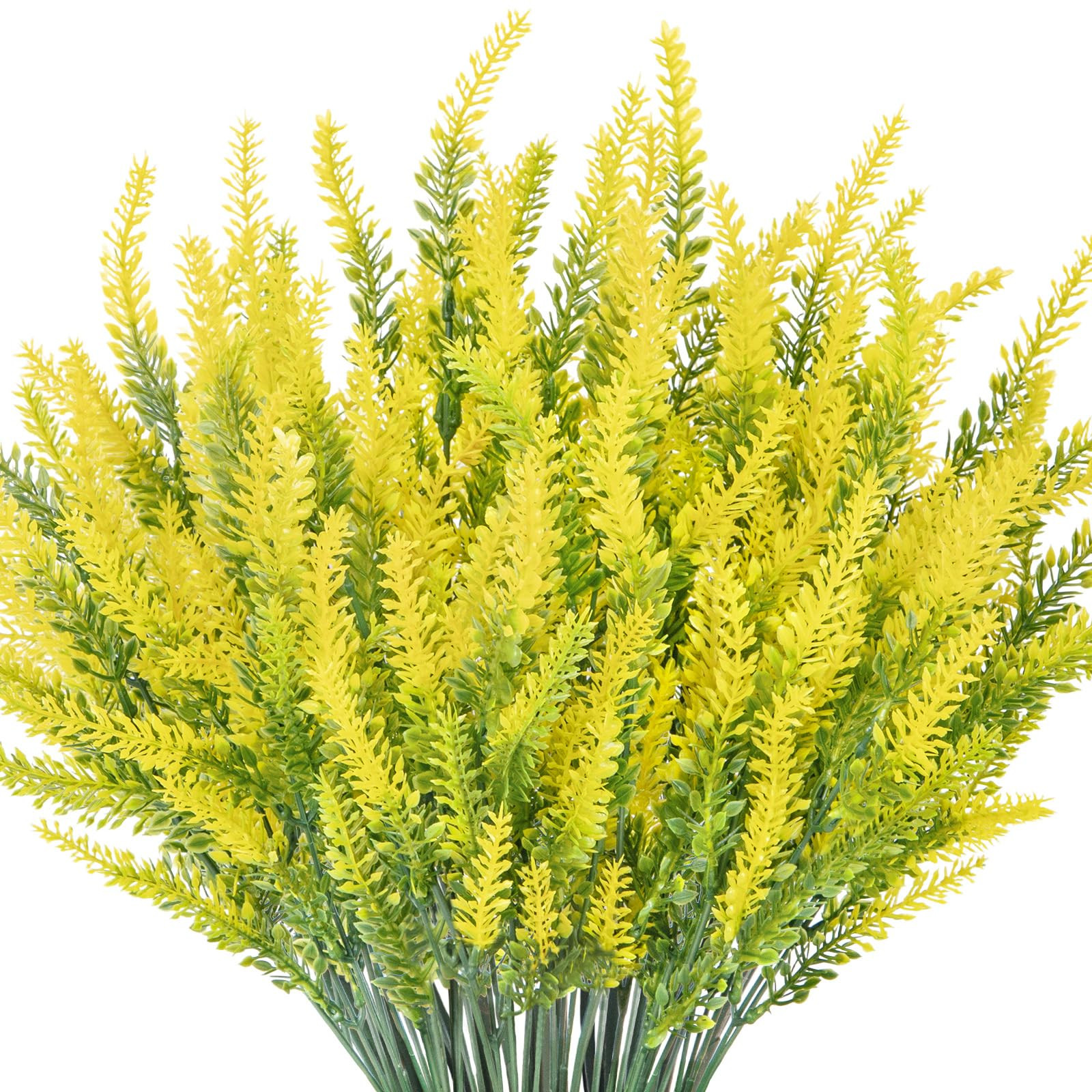 10 Bundles Fake Flowers Artificial Lavender Faux Plastic Plants Flowers for Home Wedding Kitchen ... | Amazon (US)