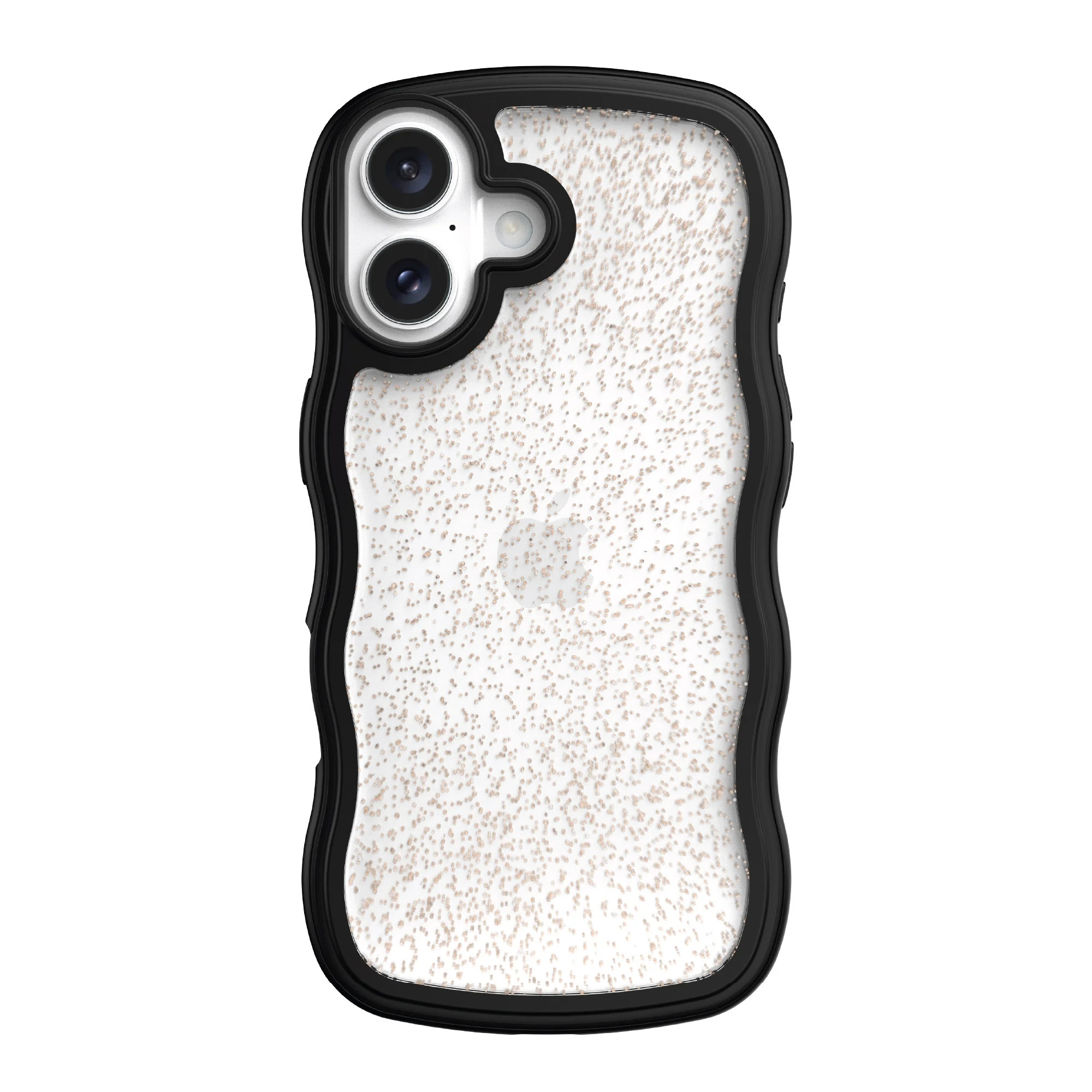 onn Wavy Grip Phone Case for iPhone 17 - Black/Gold Glitter - Walmart.com | Walmart (US)