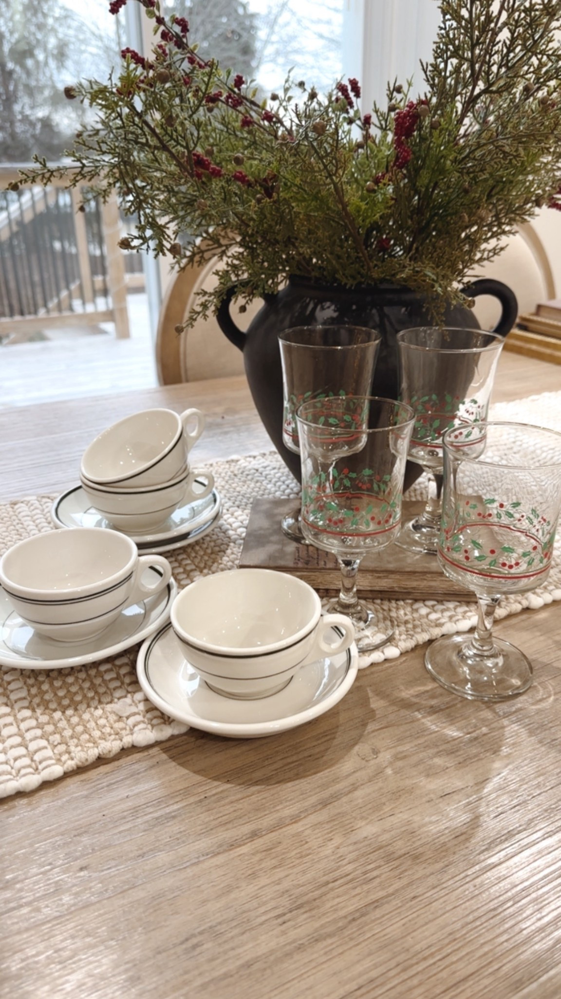 I found these beautiful vintage Christmas saucers and wine glasses and they're perfect for hosting this season ❤️🎄

#LTKHoliday #LTKSeasonal #LTKHome