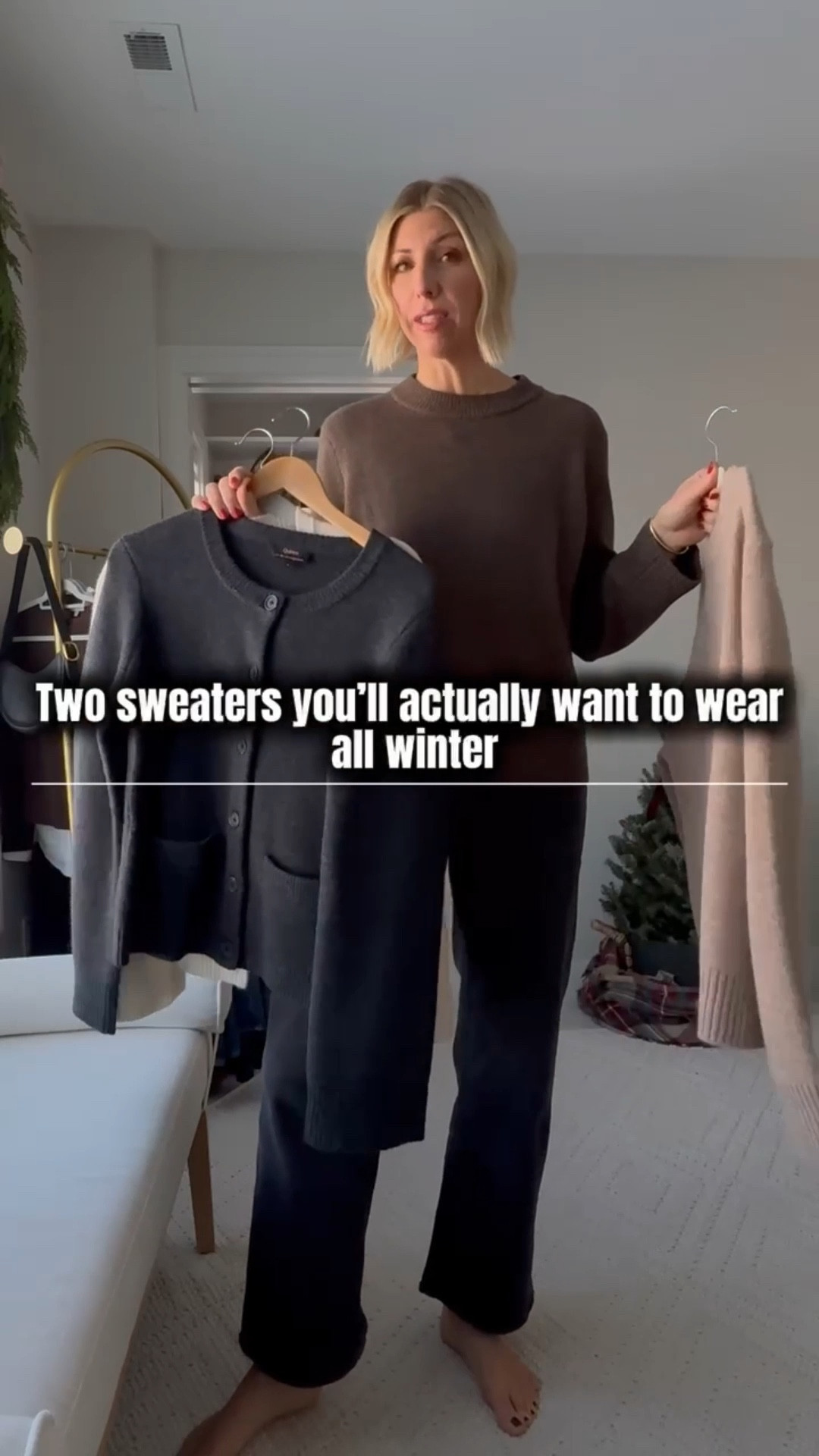 If your winter sweaters feel more “shapeless & shedding” than stylish & strong—
These two pieces are your forever foundation.

You’re done with layers that itch, pill, or make you feel like you’re hiding under bulk.
You want warmth and structure. Elegance and comfort.
And you want sweaters that feel as good in your body as they look in the mirror.

These are the only two cashmere styles I’d start a capsule with:
✨ The oversized crew for ease.
✨ The structured cardigan for polish.
Both from @onequince. Both under $150. Both on repeat in my wardrobe.
#quincepartner

#LTKootd #LTKOver40 #LTKSeasonal