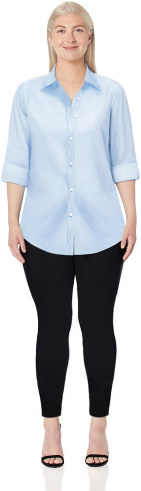 Button Down Shirts for Women Cotton Oxford Shirts Long Sleeve Dress Shirts Collared Blouses Work ... | Amazon (US)