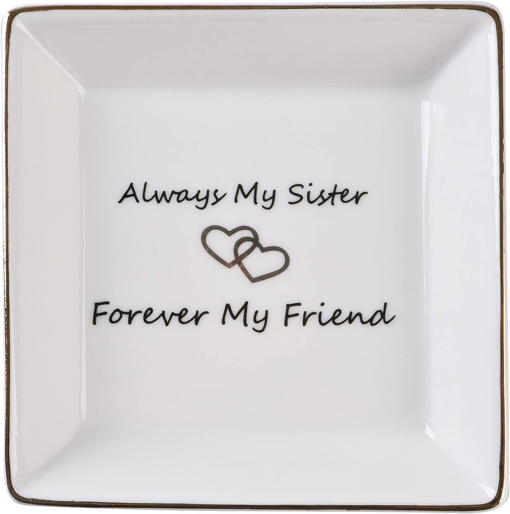 Ueerdand Sister Birthday Gifts From Sister Trinket Dish, Gift Idea for Birthday Christmas Thanksg... | Amazon (US)