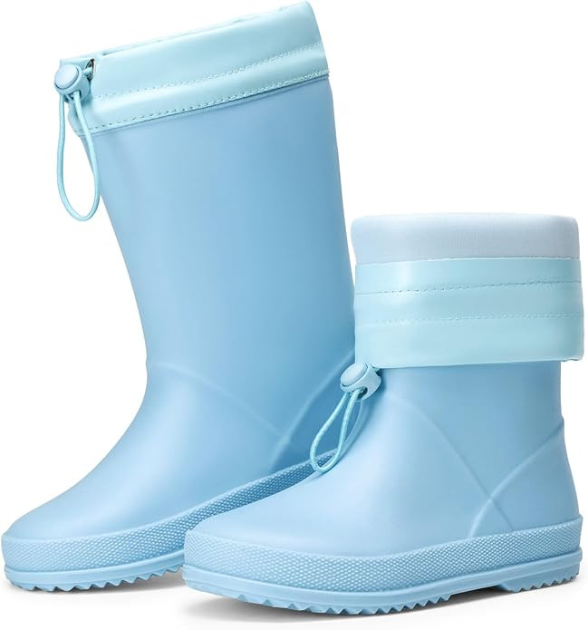 DREAM PAIRS Kids Rain Boots Boys Girls Lightweight Boots Waterproof Easy-on Outdoor Playing Rain ... | Amazon (US)