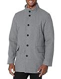 Cole Haan Men's Shirt Collar Wool Jacket, Grey, Small | Amazon (US)