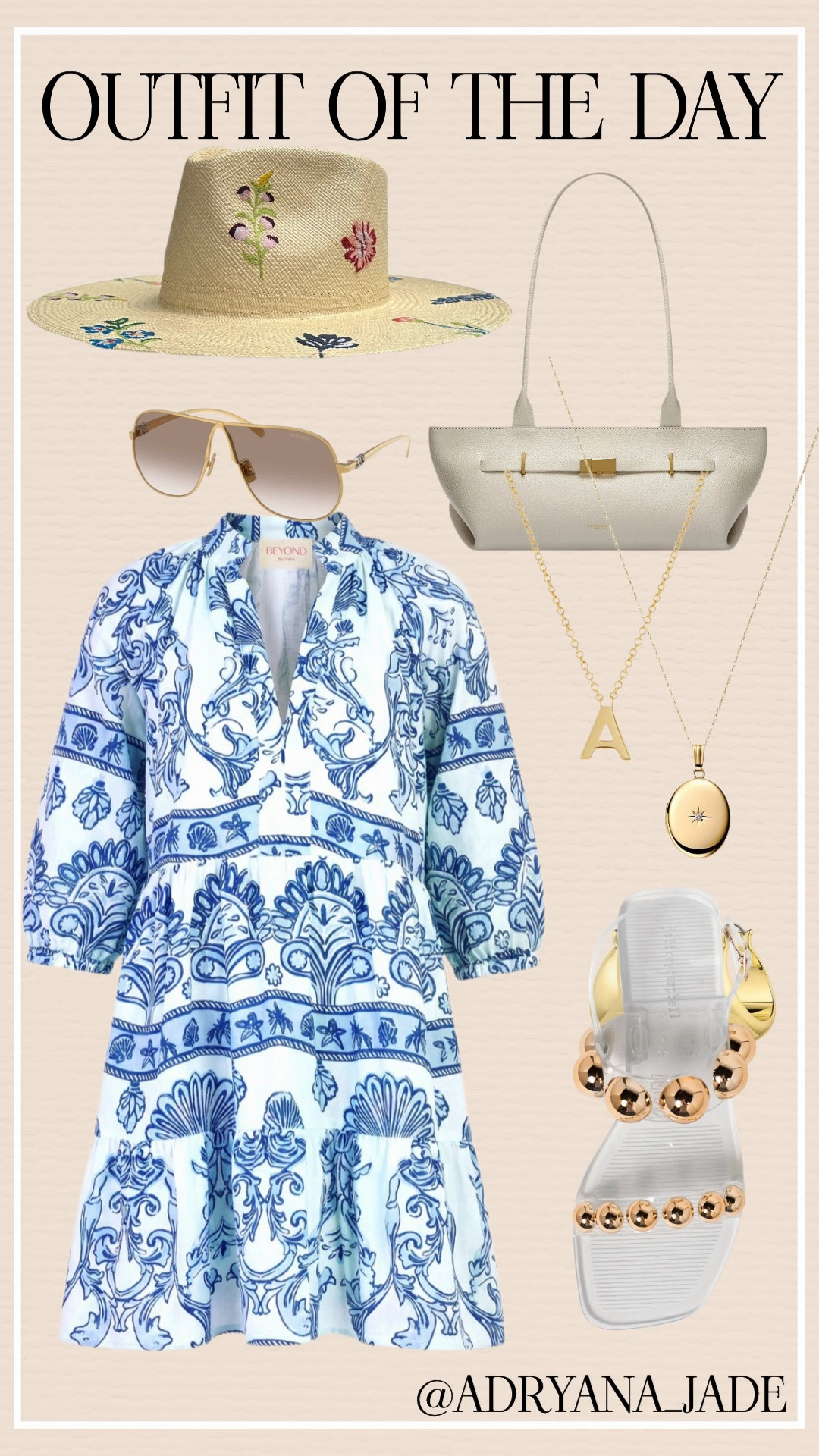 This beautiful blue and white print dress is a dream, and I paired it with the cutest clear jelly sandals with bold gold studs, a straw hat with the sweetest embroidered blue bird, and layered gold jewelry to finish it all off.

A reminder that getting dressed should feel fun at every age. Wear what makes you feel beautiful. 💛

👉 Everything is linked for you in LTK

#over50fashion #styleover50 #over50style #over50andfabulous 
#fashionover50 @beyondbyvera