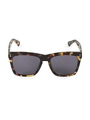 55MM Los Feliz Tortoise Square Sunglasses | Saks Fifth Avenue