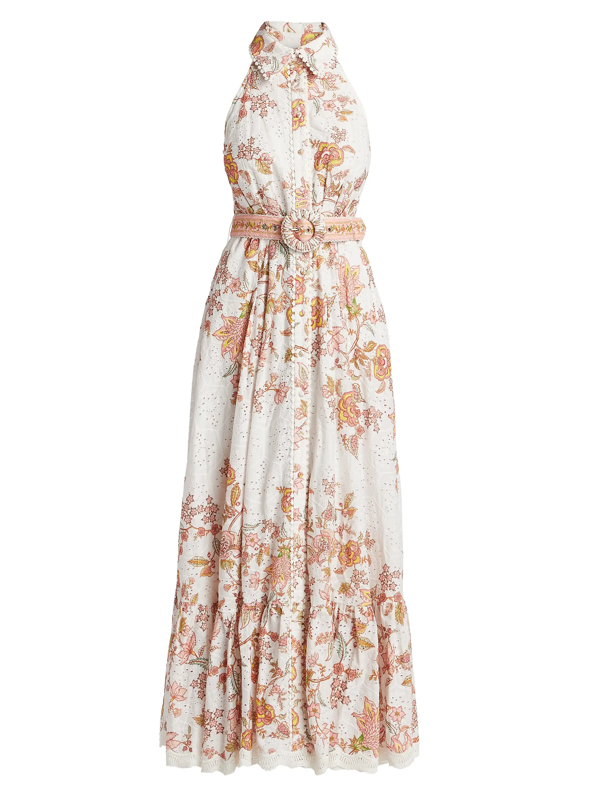 Niti Floral Eyelet Cotton Maxi Shirtdress | Saks Fifth Avenue