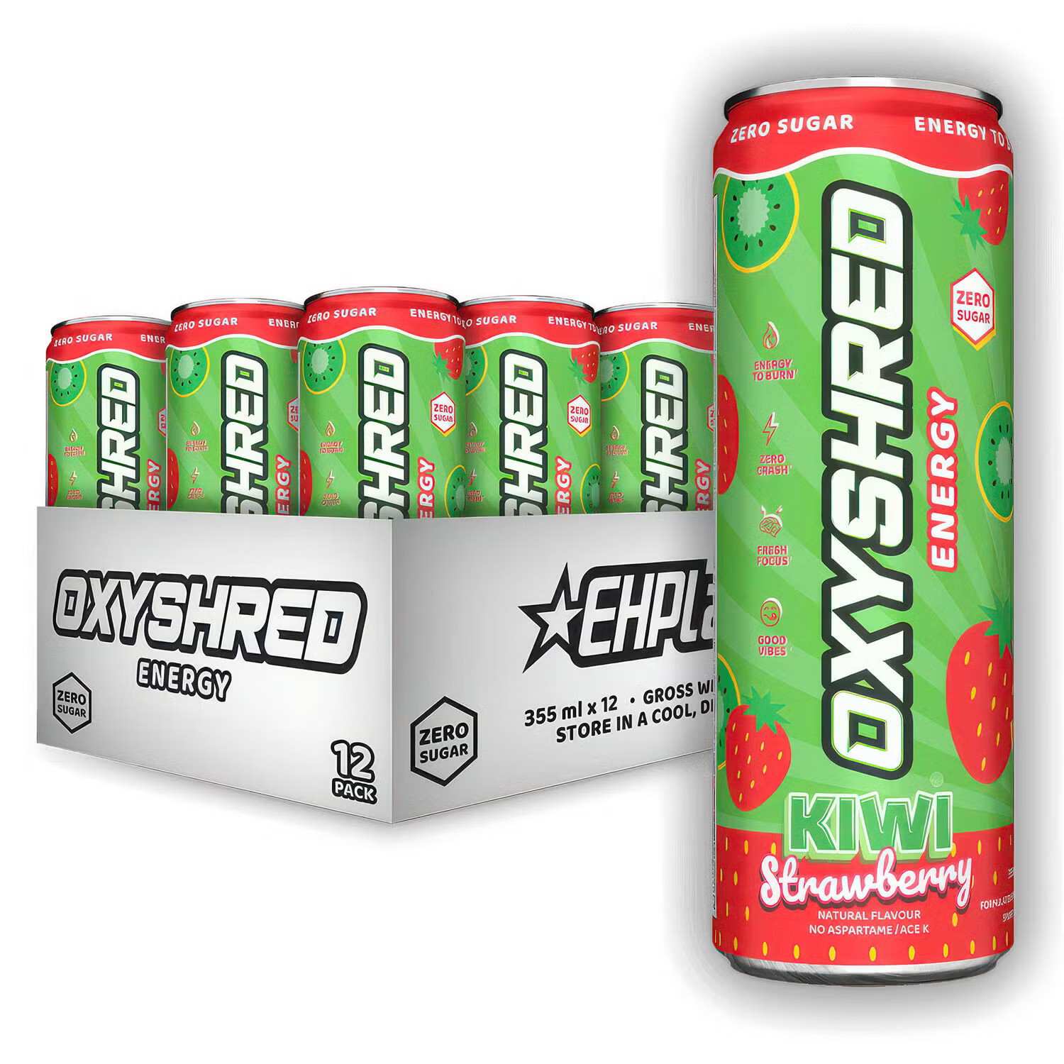 OxyShred Energy - Kiwi Strawberry - 12 fl oz (12 Cans) | GNC