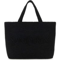 Saint Laurent Black Raffia Saint Laurent Shopping Bag | Balardi (US & Canada)