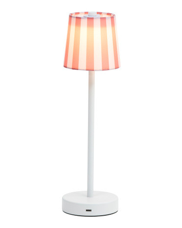 4x14 Printed Lampshade Rechargeable Tabletop Lamp | TJ Maxx