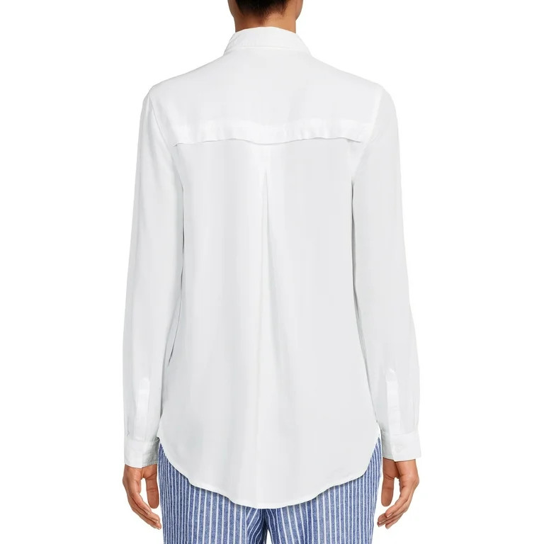 Beach Lunch Lounge Women's Pocket Button Down Shirt | Walmart (US)