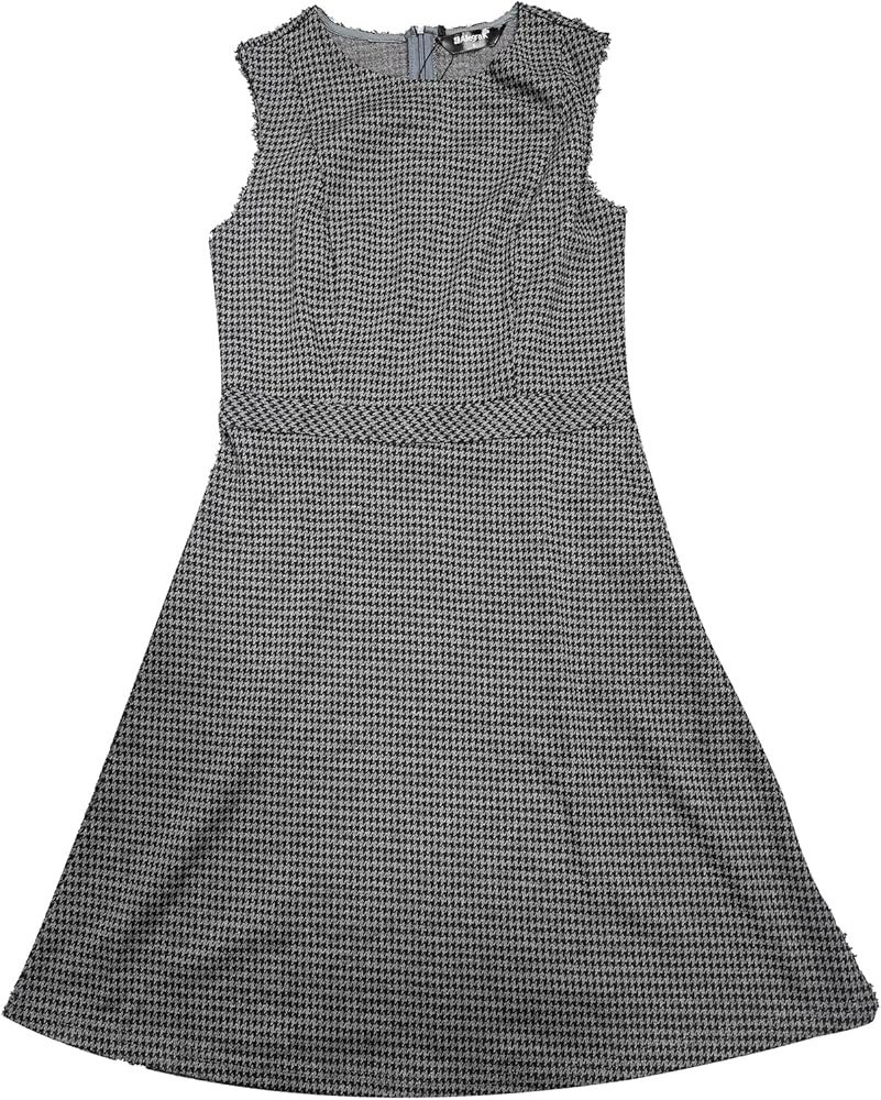 Allegra K Women's Plaid Dress Sleeveless Fit and Flare Houndstooth Work Dresses | Amazon (US)