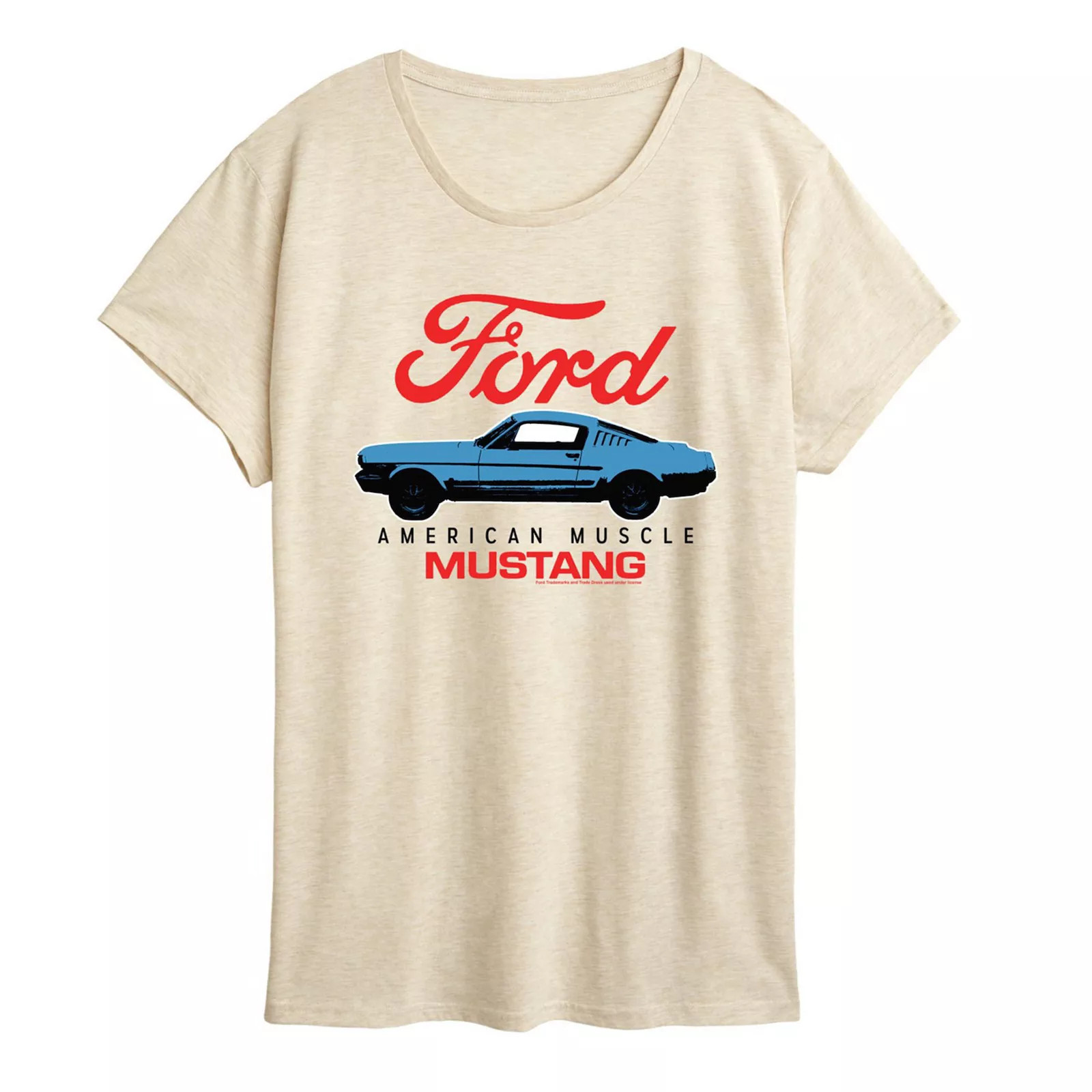 Women's Ford American Mustang Graphic Tee, Size: XXL, Beige | Kohl's