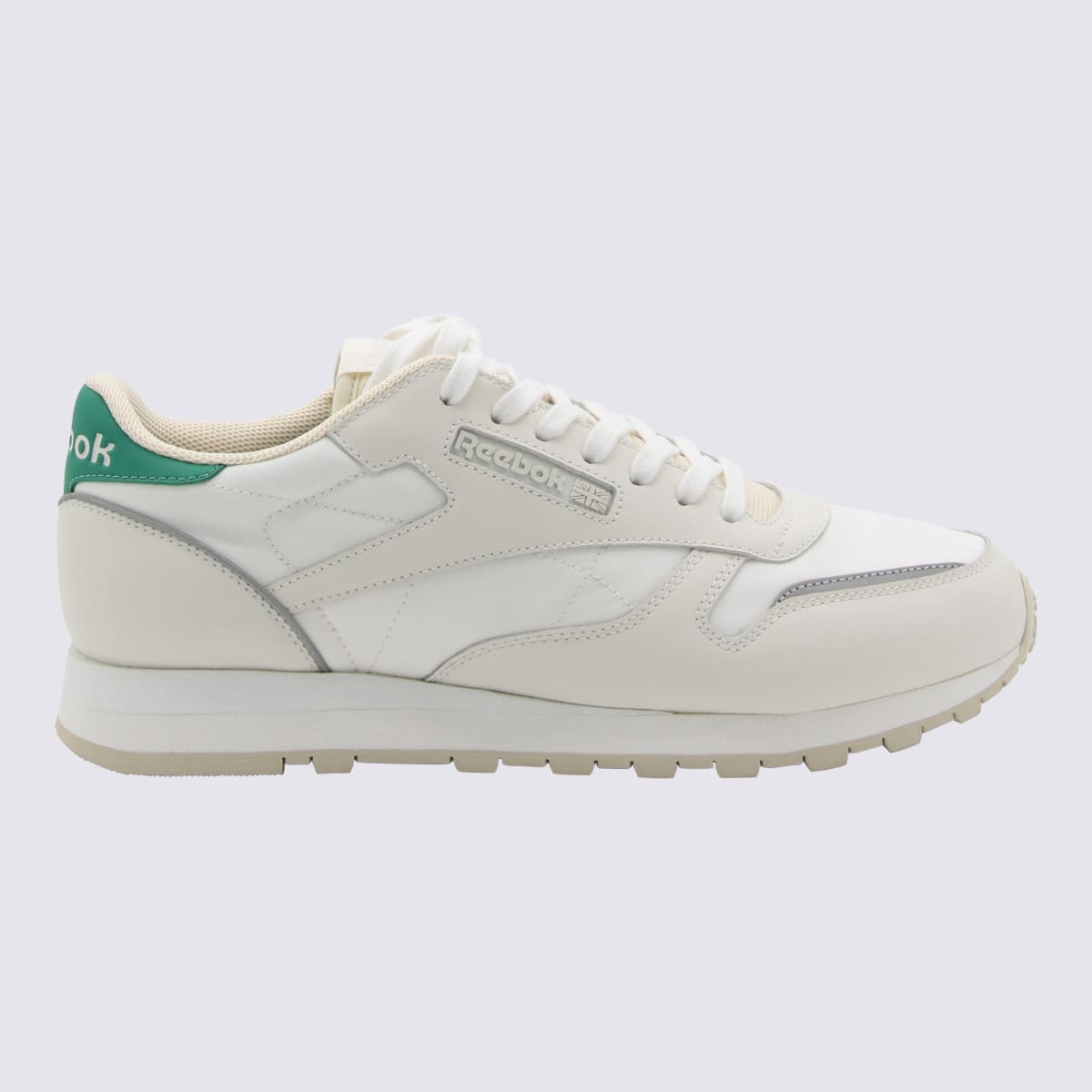 Reebok White And Green Leather Sneakers | Italist.com US