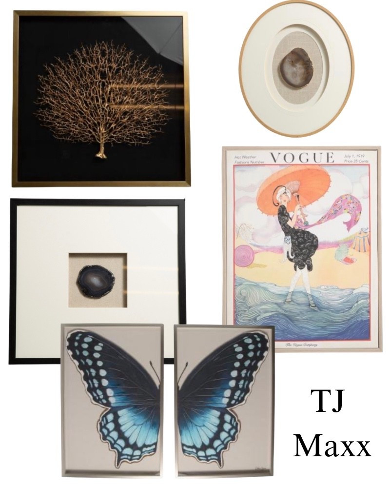 Wall art on sale at TJ Maxx, butterfly, Vogue, coastal, French, modern come injury, bathroom, bedroom, office, shadowbox, agate.

#LTKSaleAlert #LTKHome