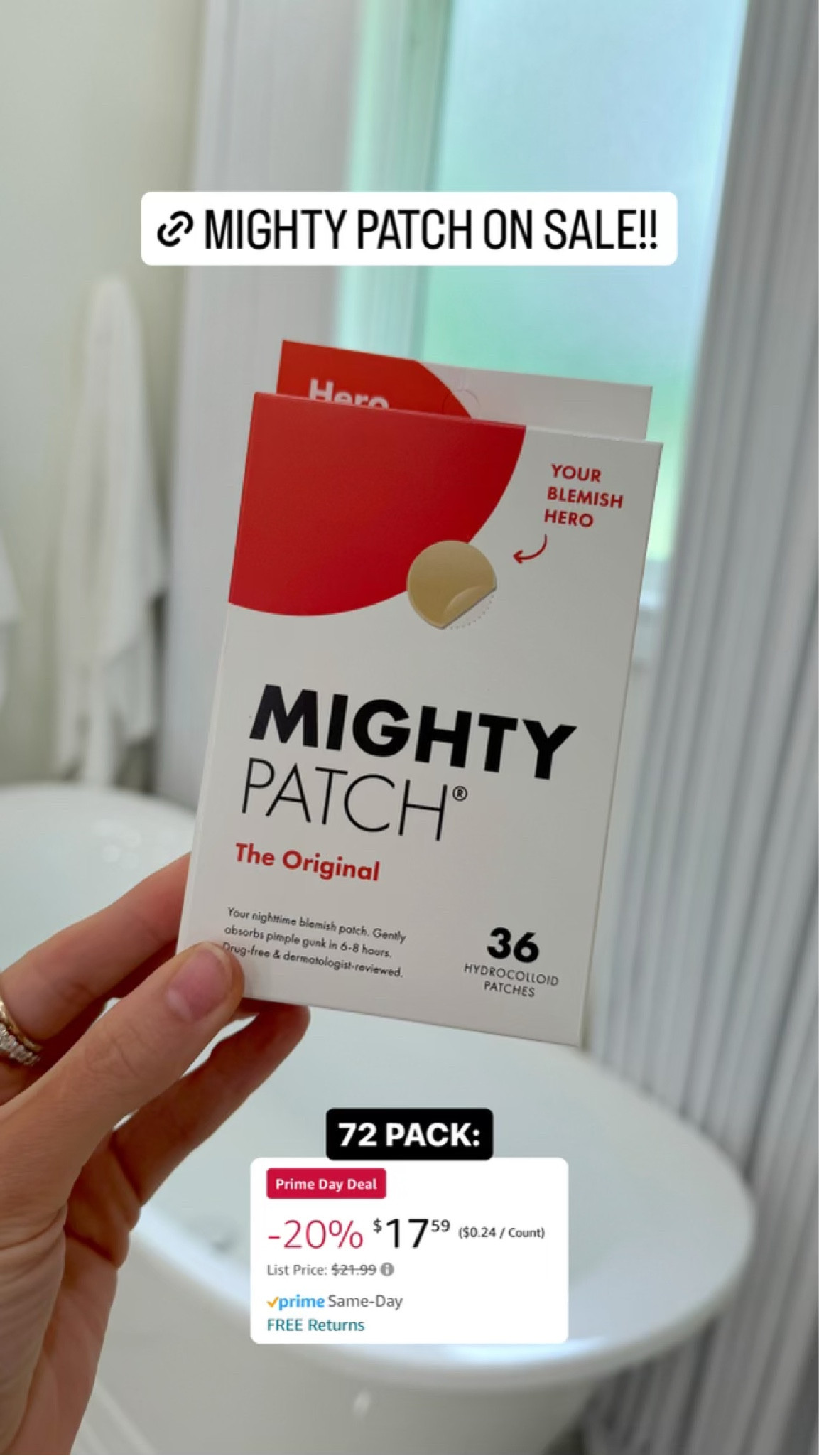 Love Might Patch for those breakouts that pop up! On sale for prime days!

Amazon prime, prime days, amazon beauty 

#LTKBeauty #LTKSaleAlert