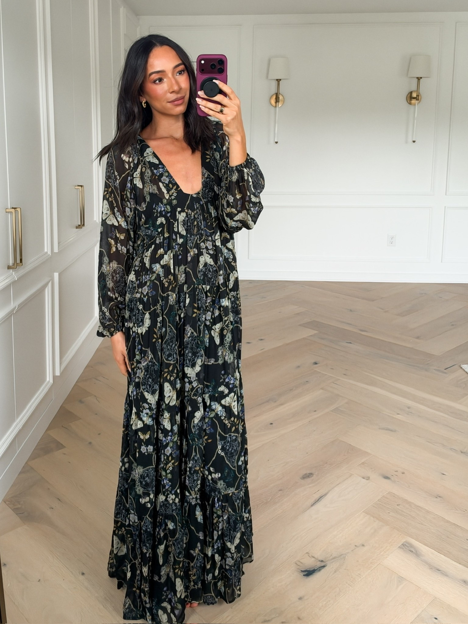 Fall dress!! I love this dress for fall events and even a casual cocktail fall wedding guest dress! Wearing size S sheer floral maxi dress 

Cocktail dress, fall dresses, Anthropologie dress

#LTKSeasonal #LTKootd #LTKWedding