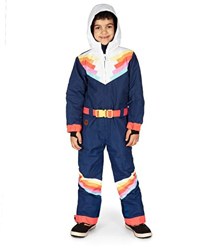 Tipsy Elves Retro Striped Snowsuit for Boys and Girls from Ski Suit Size XS | Amazon (US)