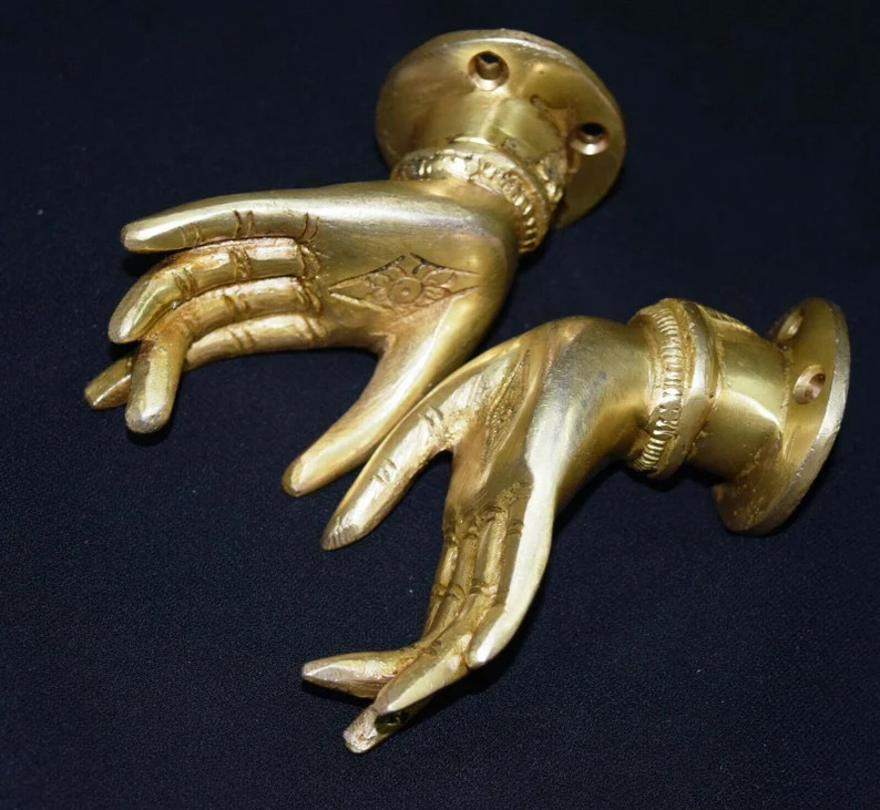 Girl Hand Door Knob Brass Door Pull Lady Hand Shape | Etsy (US)