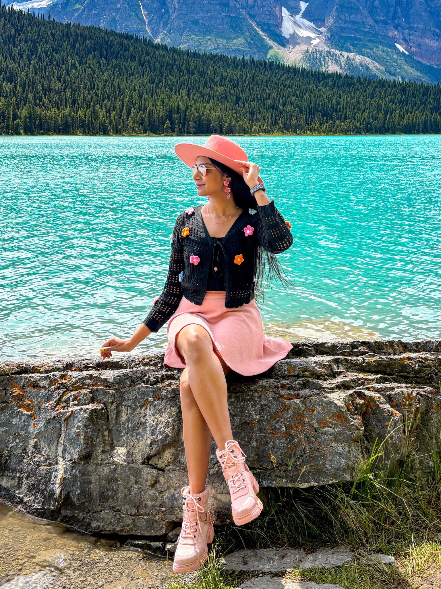 fall fashion, fall outfit, fall collection, fall ootd, outfit inspo, outfit inspiration , black floral cardigan, pink skirt, pink boots

#LTKStyleTip #LTKSeasonal #LTKTravel