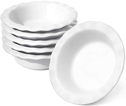 Amazon.com: LE TAUCI Mini Pie Pans, 6.5 Inch Pie Plate Ceramic, 12 Ounce Pie Dish Ramekins, Indiv... | Amazon (US)