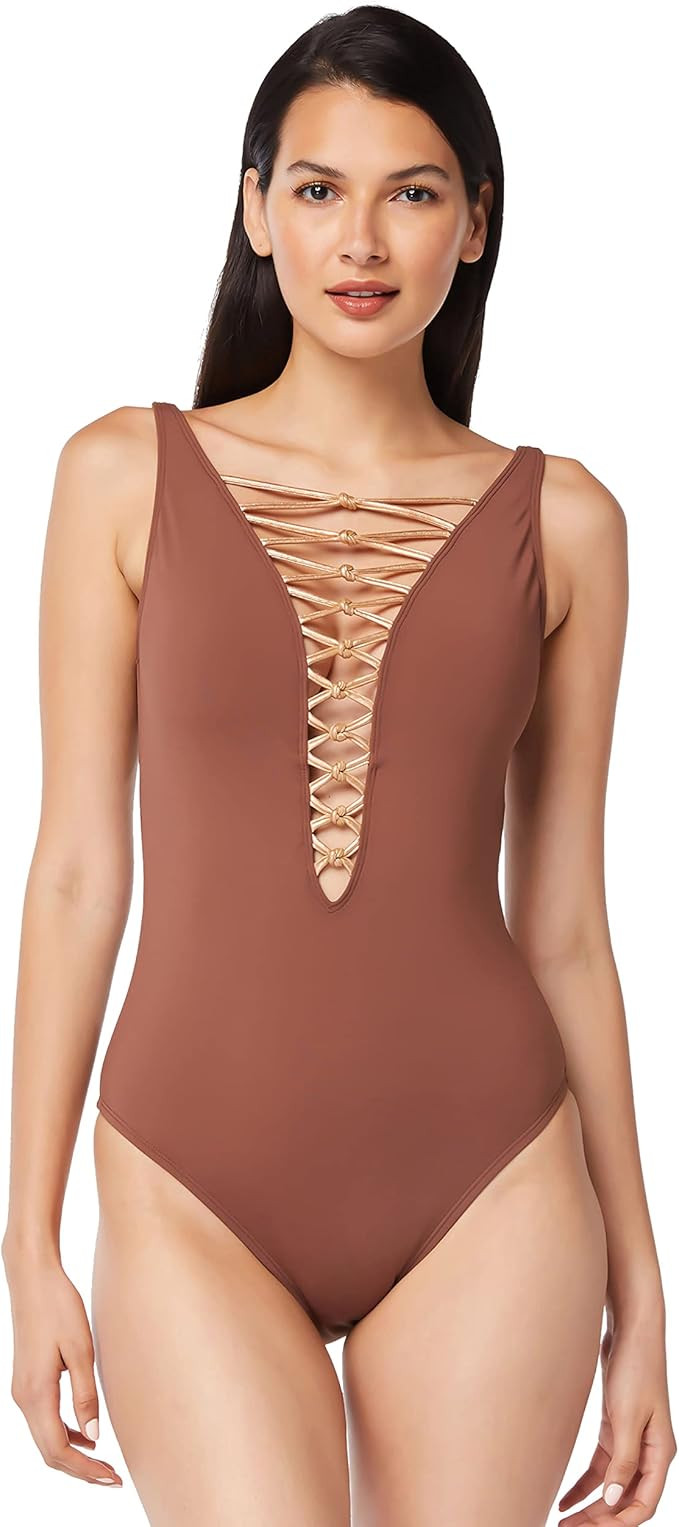 Bleu Rod Beattie Onepiece Swimsuit with Lace Front Details | Amazon (US)