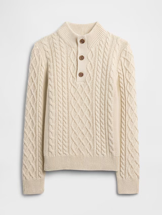 Kids Cable-Knit Mockneck Sweater | Gap Factory