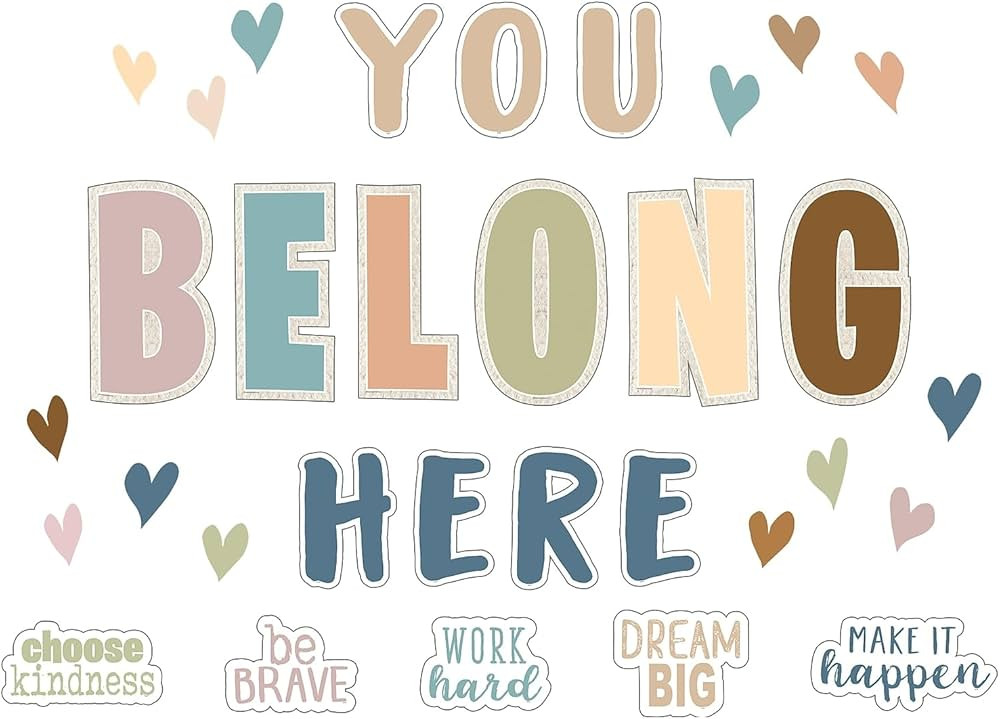 Teacher Created Resources Everyone is Welcome You Belong Here Bulletin Board Set, 32/Pack (TCR7168) | Amazon (US)