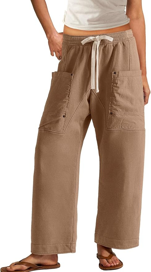 Panadila Women Wide Leg Pants Drawstring Barrel Sweatpants Baggy Cargo Pants Lounge Trousers with... | Amazon (US)
