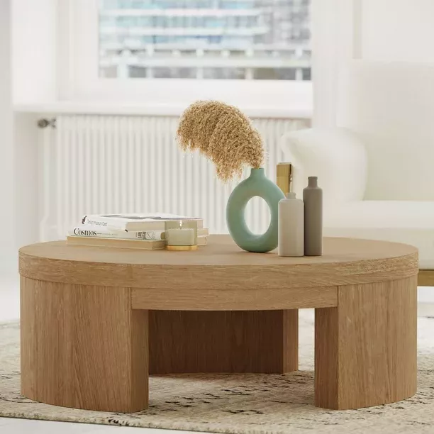 Beautiful Fluted 3-Shelf Bookcase with Storage Cabinet by Drew Barrymore,  Warm Honey Finish