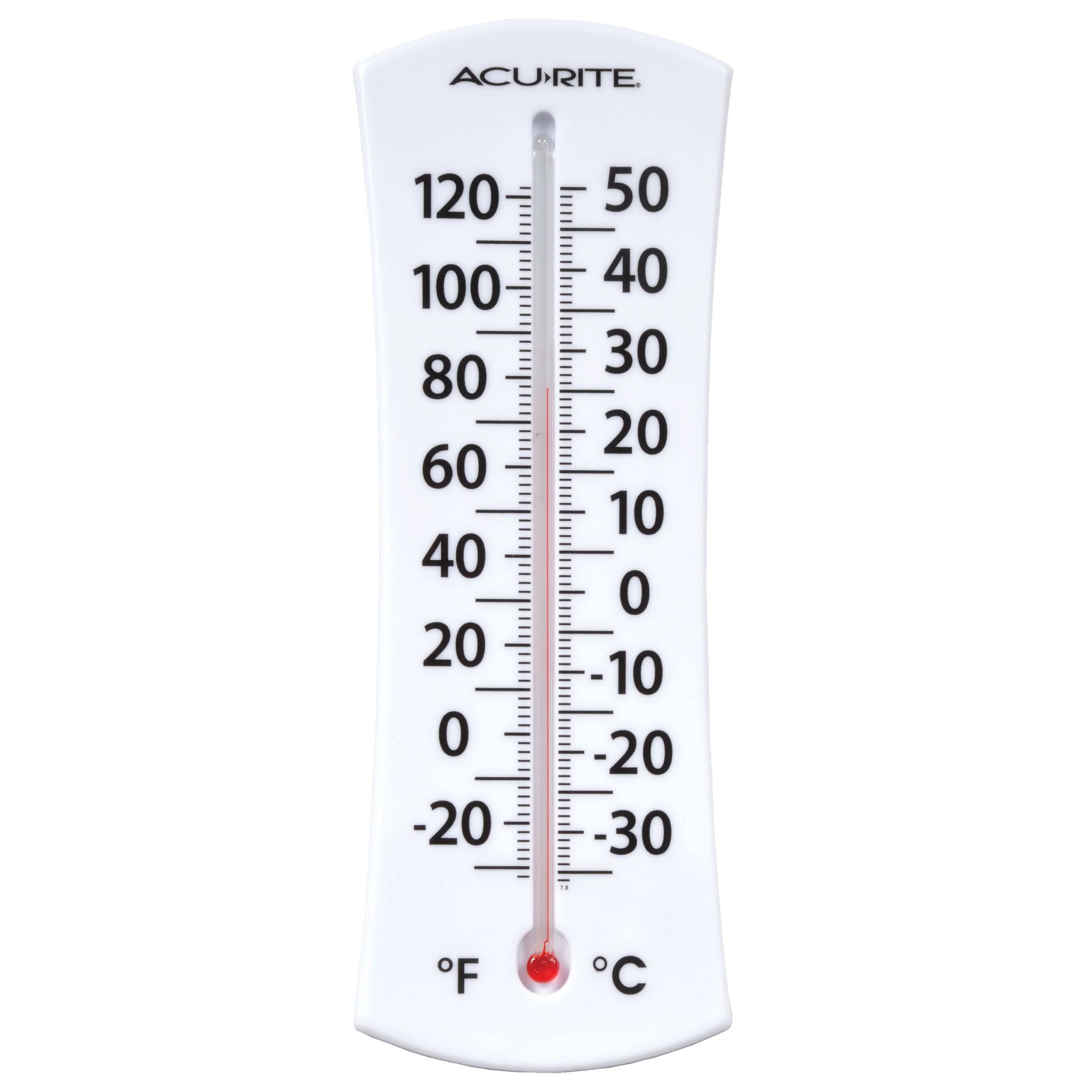 AcuRite 8" Analog Thermometer with Easy to Read Numbers; 8"x2"x0.62", Not Battery Powered; Plasti... | Walmart (US)