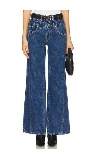PISTOLA Caleb High Rise Wide Legin Reflection in Blue. - size 29 | Revolve Clothing (Global)