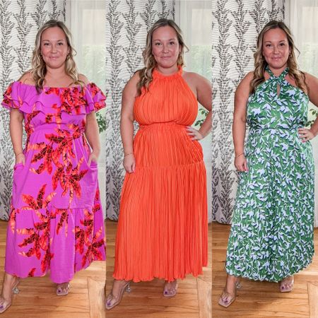 @walmartfashion #walmartpartner #walmartfashion
Special occasion wedding guess dresses for summer 
Wearing size large in all 3! Come in different colors and prints! Also great vacation styles! 

Resort wear, vacation outfit, vacation style, summer dress, travel style, travel outfit, summer outfit 

#LTKMidsize #LTKOver40 #LTKSeasonal