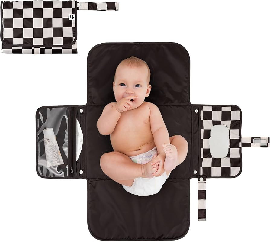 Portable Diaper Changing Pad, Foldable Waterproof Baby Change Pad for Newborn Girl & Boy with Sma... | Amazon (US)