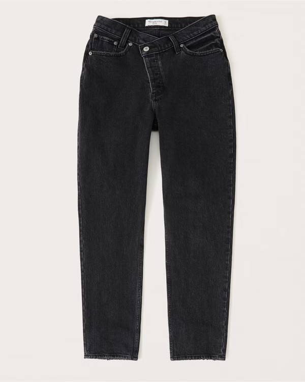 Curve Love High Rise Dad Jeans | Abercrombie & Fitch (US)
