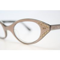 Mink Black Rhinestone Cat Eye Glasses Vintage Cateye Frames Eyeglasses 1960S | Etsy (US)