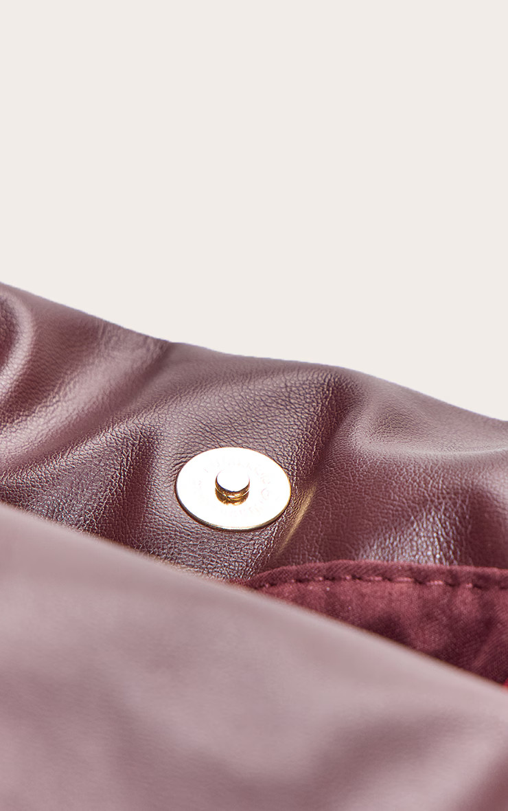 Plum PU Oversize Drawstring Clutch Bag | Accessories | PrettyLittleThing UK