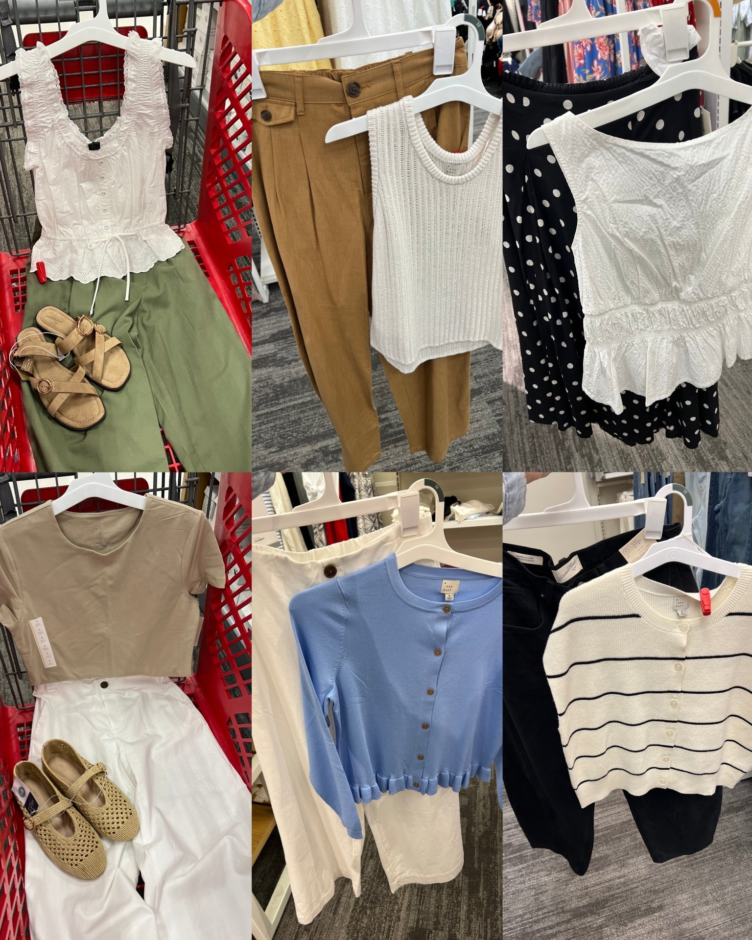 Target spring outfit ideas! The mary Jane flats (bottom left) are not online yet. #targetstyle 