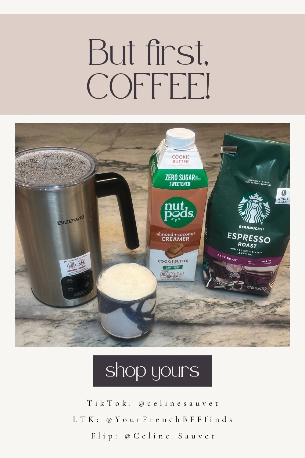 But first, cofffee! For the #busyprofessional #espressolover who needs #caffeine #vegan #plantbasedcreamer #creamer #espresso #butfirstcoffee #coffeelover 

#LTKHome #LTKSeasonal #LTKOver40